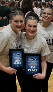 Camryn Fitzhugh at her poms finals, winning first place. 